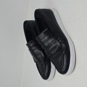 Sardinelli Black Leather Men's Loafers Size 9